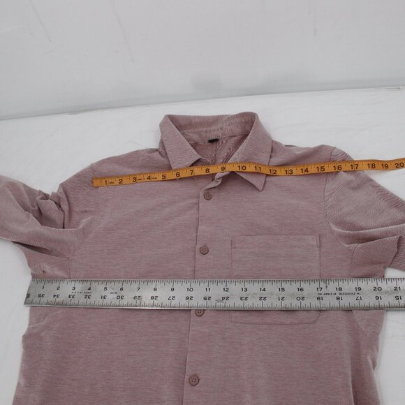 Lululemon commission shirt Men's medium long sleeve button up one pocket preppy - Picture 11 of 11